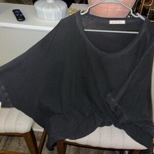 Free People CC Black Oversized Top